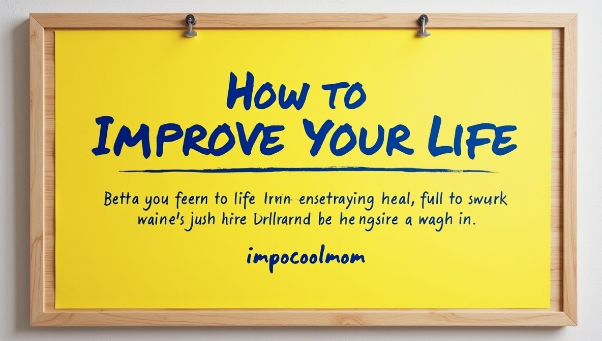 how to improve your life impocoolmom
